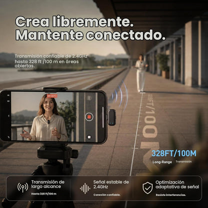 Blinfada Mini micrófono inalámbrico Lavalier para iPhone y cámara A...