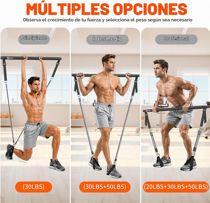 Kit de barra de pilates Bbtops con bandas de resistencia, barra de...