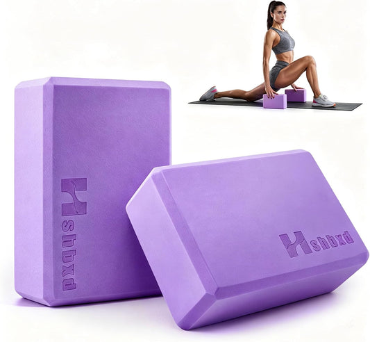 2 bloques de yoga, espuma EVA de alta densidad, antideslizante, 9 x...