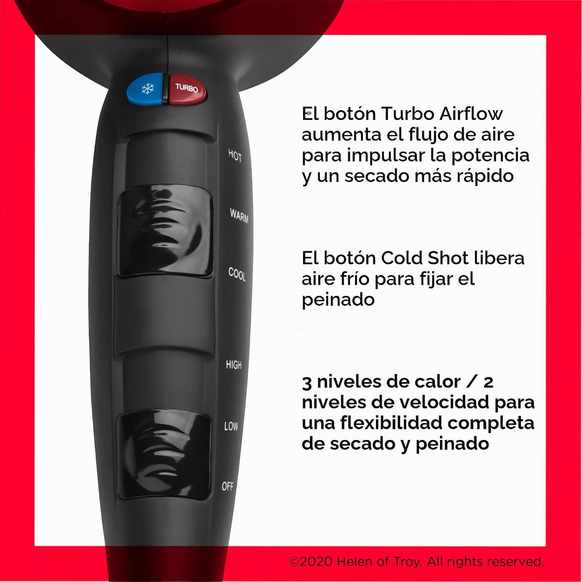 Revlon 1875 W Secador de pelo turbo voluminizador | Diseñado para m...