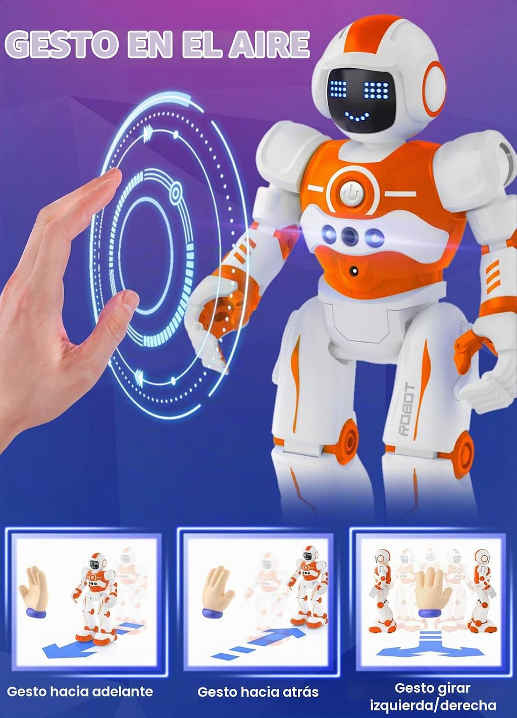 EduCuties Robot Juguetes para niños, robots recargables de control...