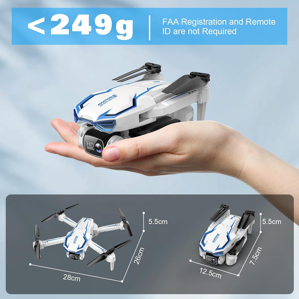 Vehículos aéreos no tripulados para niños, dron con cámara, cuadric...
