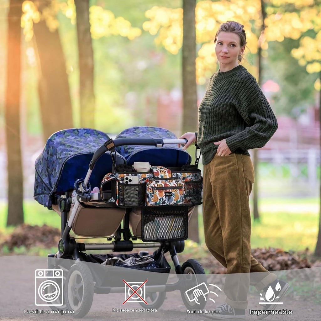 TOPDesign Organizador universal para cochecito de bebé, carrito dob...