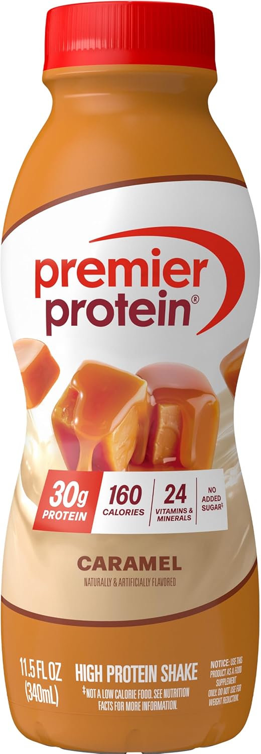 Premier Protein Batido alto en proteínas de 1.06 oz, caramelo, 1 pa...