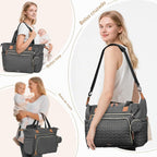 Tonyeee Bolsa Tote de Pañales, Bolsas Grandes para Pañales de Bebé...