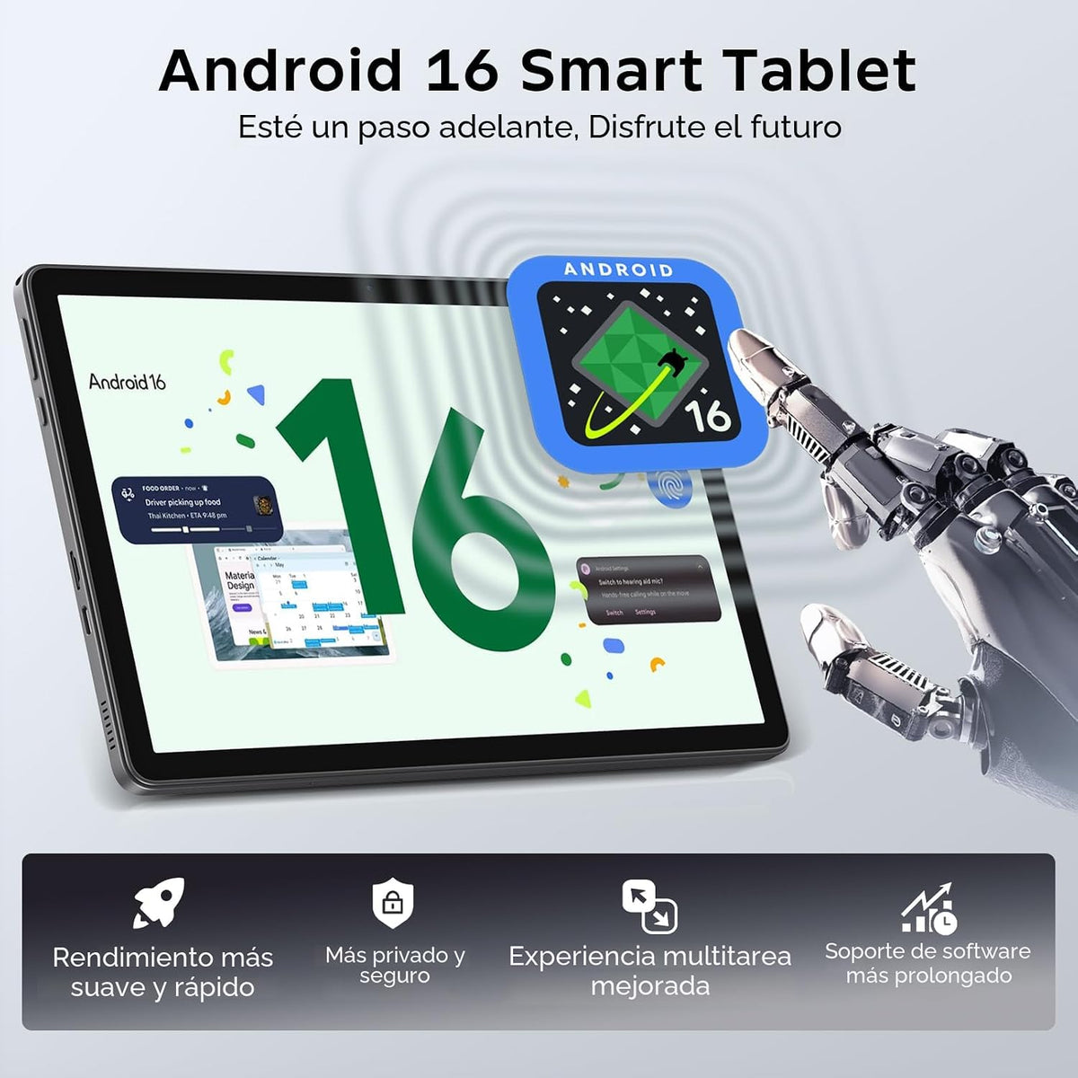 Tablet Android 16 de 11 pulgadas con Gemini AI, T7250 Octa-Core 24G...