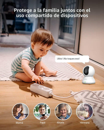 Blurams Cámara de seguridad 2K, cámara para perros con monitor de b...