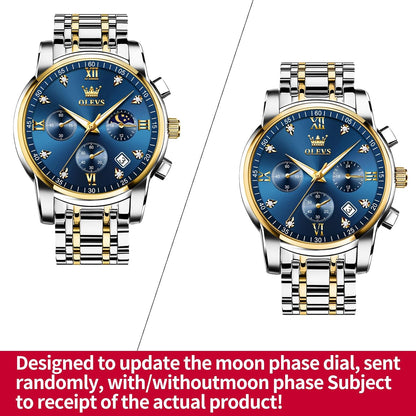 OLEVS Relojes para hombre Relojes de cronógrafo de fácil lectura lu...