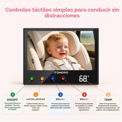 ITOMORO 2026 Nuevo monitor de temperatura de la cámara del coche de...