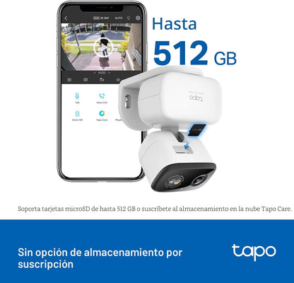 Tapo 2K interior\/exterior Pan\/Tilt cámara de seguridad con cable,...