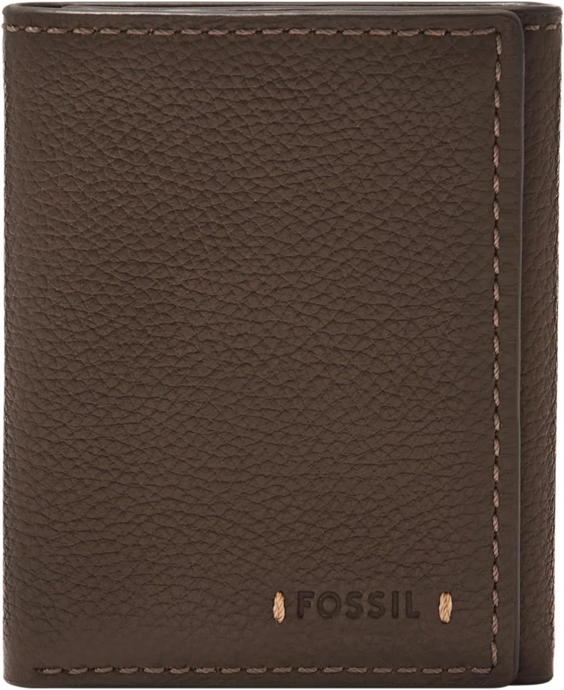 Fossil Carson - Cartera de piel triple para hombre