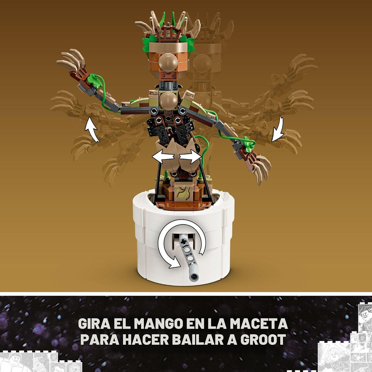 LEGO Marvel Dancing Groot, Guardianes de la Galaxia, regalo de cump...