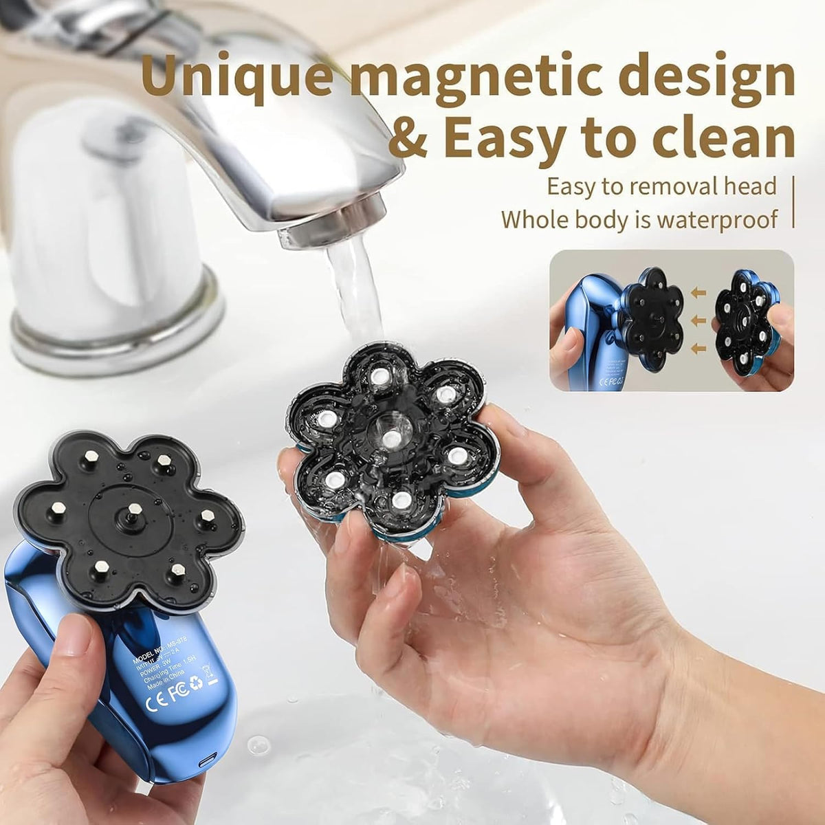 SHPAVVER Afeitadoras de cabeza para hombres calvos: kit de aseo imp...