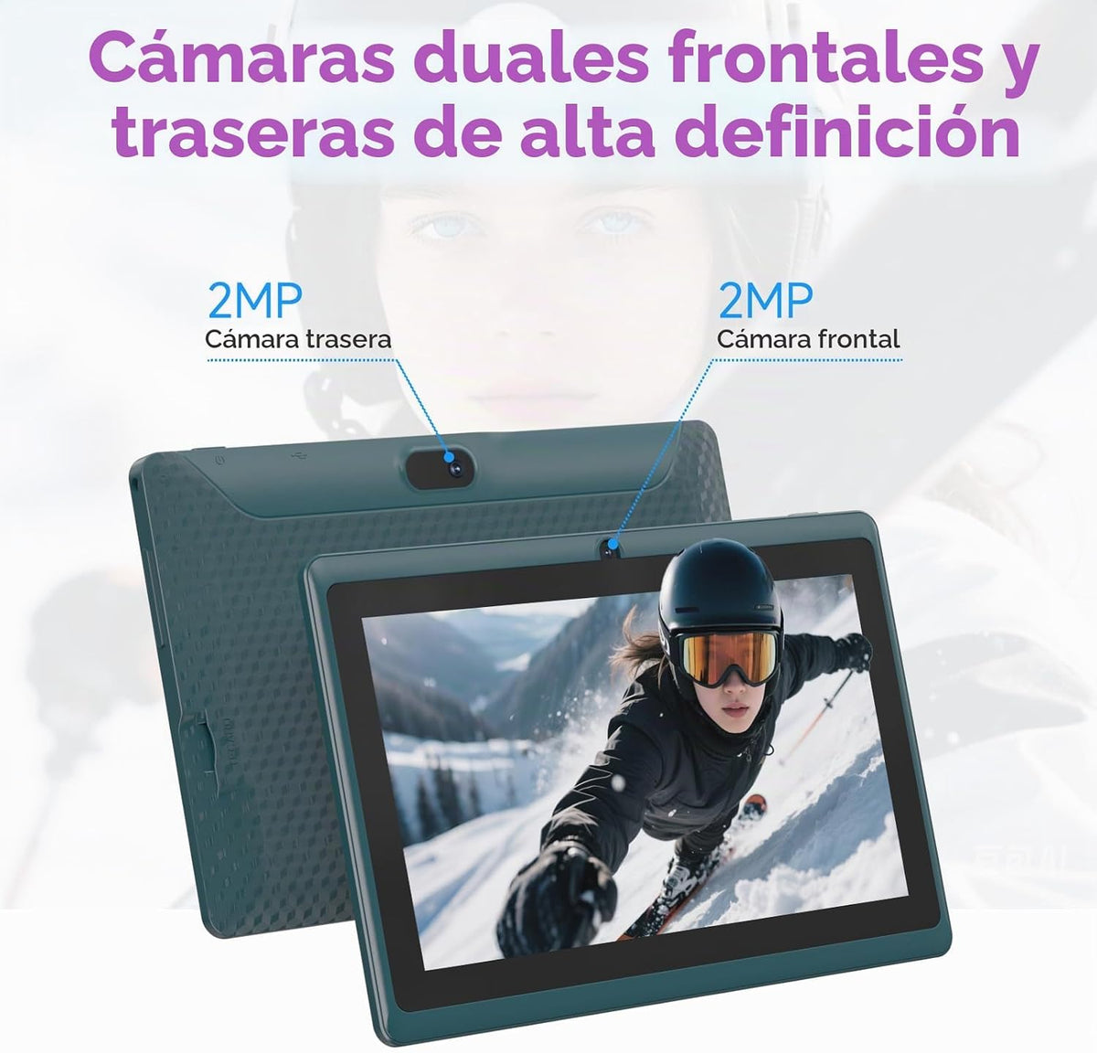 HOTTABLET Tablet Android 14.0 de 7 pulgadas con funda protectora, 8...