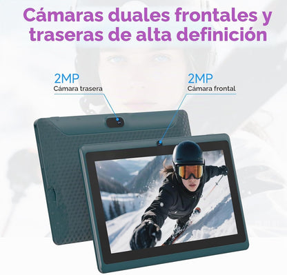 HOTTABLET Tablet Android 14.0 de 7 pulgadas con funda protectora, 8...