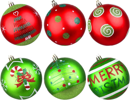 Lanpn 6 adornos grandes de Navidad para exteriores de 4 pulgadas, d...
