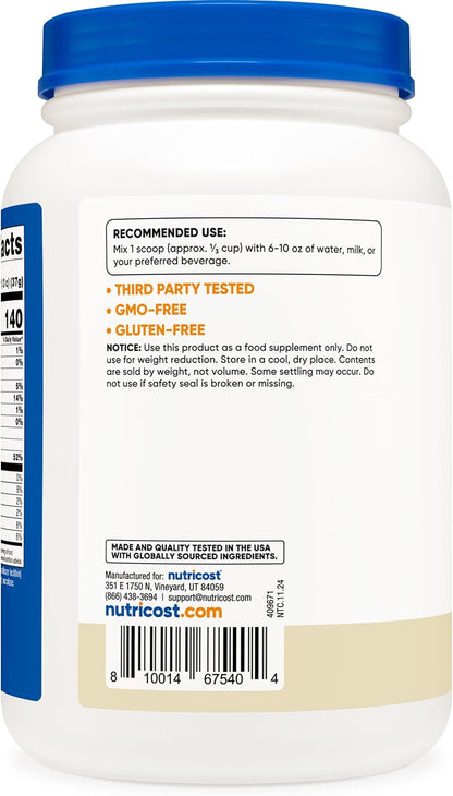 Nutricost Polvo aislado de proteína de suero (vainilla) 2LBS