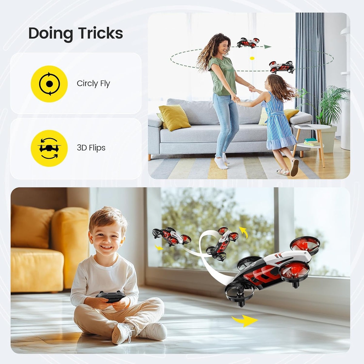 Holy Stone HS210T Drones para niños, 2 en 1 MINI Drone interior con...