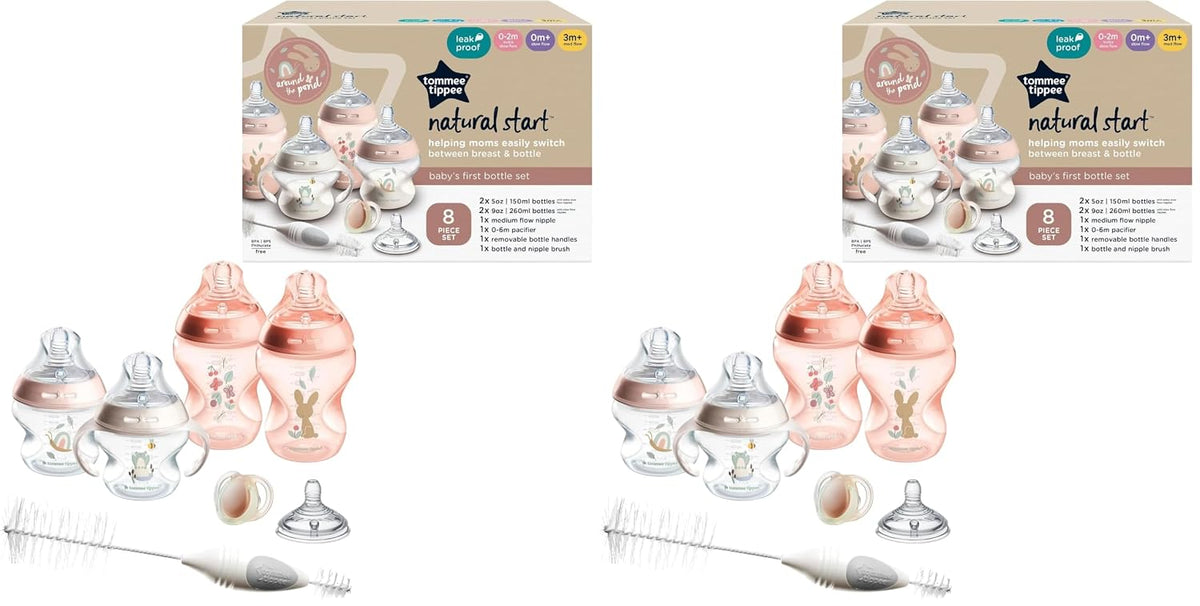 Tommee Tippee Natural Start - Juego de 8 botellas sin BPA, incluye...