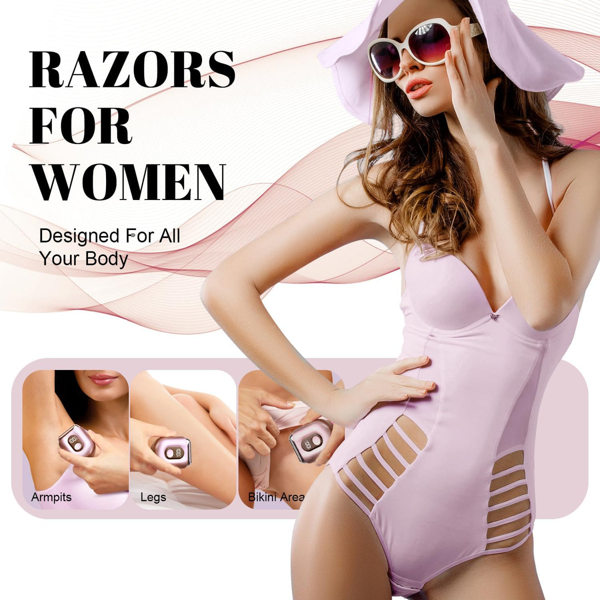 Afeitadora eléctrica inalámbrica para mujer: mini maquinillas de af...