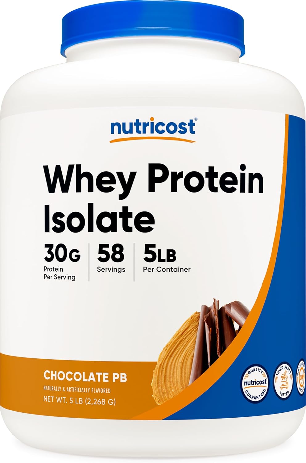 Nutricost Polvo aislado de proteína de suero (mantequilla de maní y...