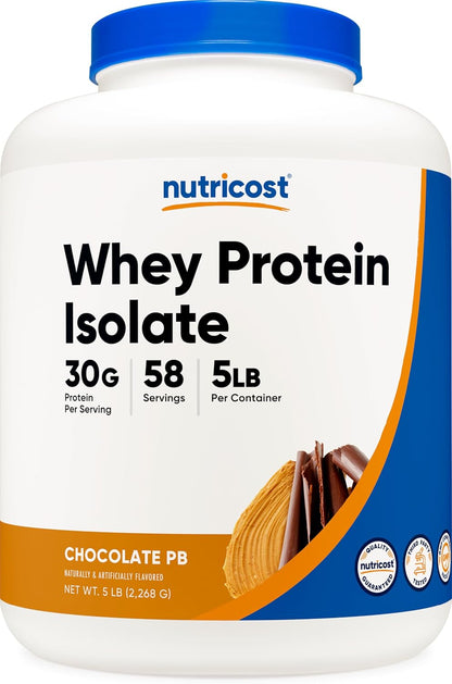 Nutricost Polvo aislado de proteína de suero (mantequilla de maní y...