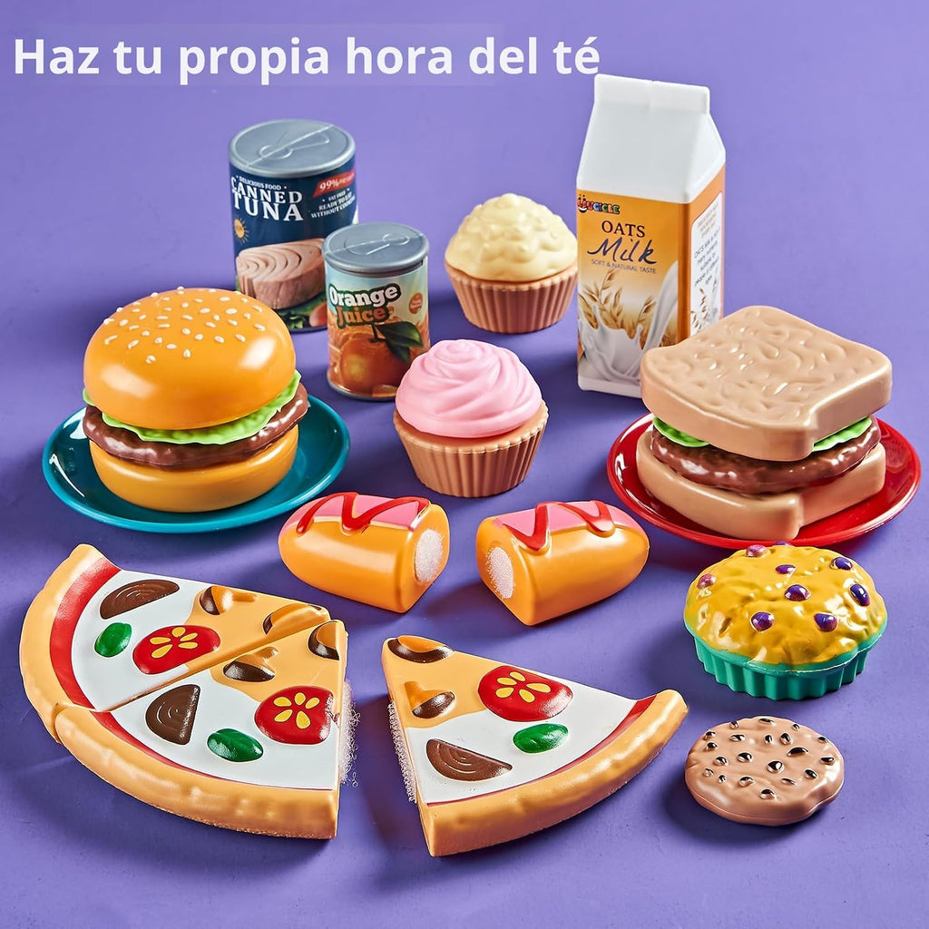LAUGIGLE Comida de juego de simulación para cocina de niños, 78 pie...