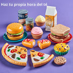 LAUGIGLE Comida de juego de simulación para cocina de niños, 78 pie...