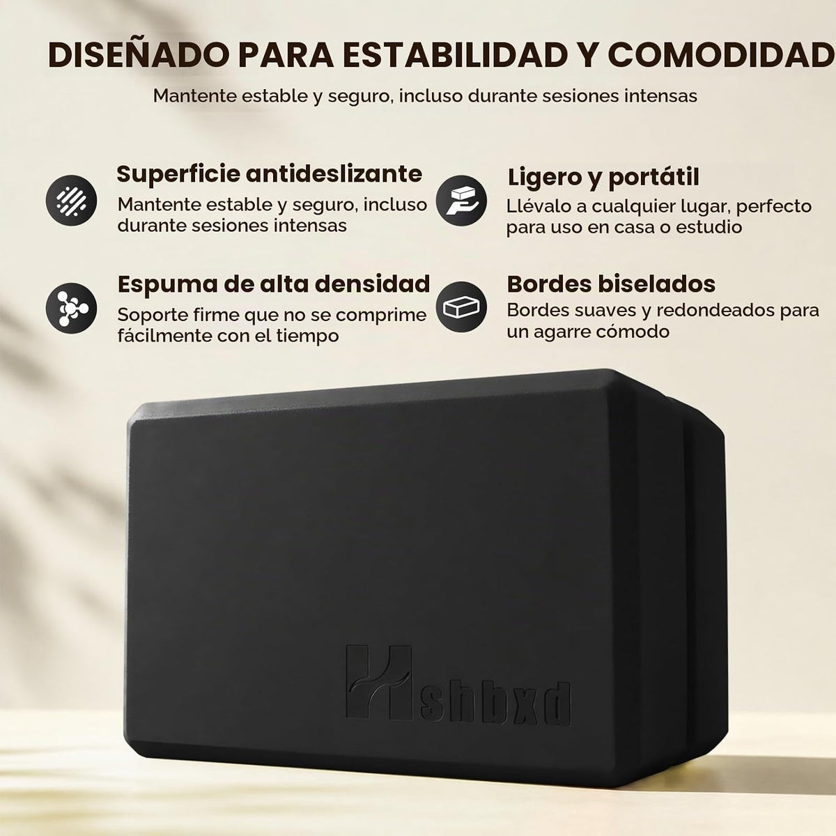 2 bloques de yoga, espuma EVA de alta densidad, antideslizante, 9 x...