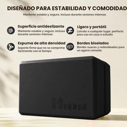 2 bloques de yoga, espuma EVA de alta densidad, antideslizante, 9 x...