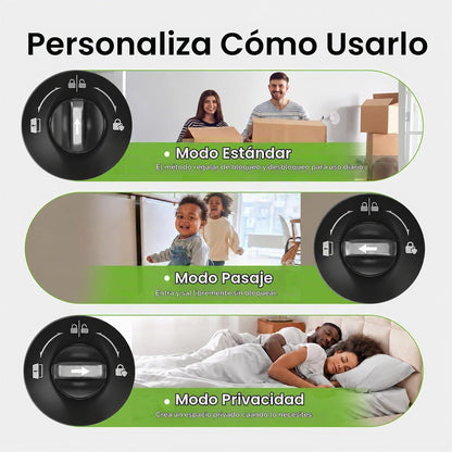 GHome Smart Cerradura de perilla de puerta con huella digital, tecl...