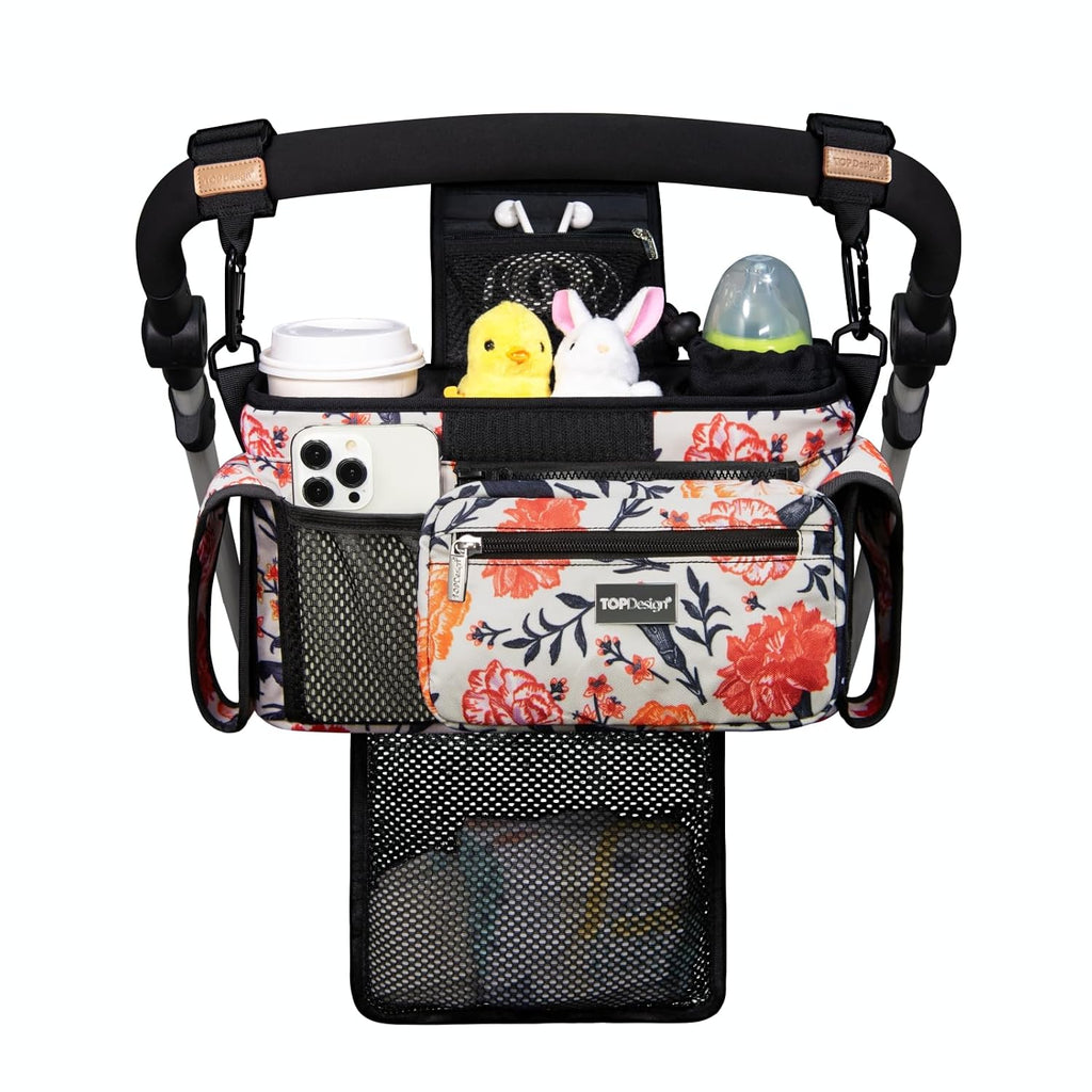 TOPDesign Organizador universal para cochecito de bebé, carrito de...