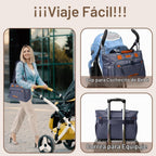 FHELAD Bolsa de pañales para mujer, bolsa de pañales para bebé con...