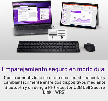 Dell Mouse inalámbrico profesional MS355, clic silencioso, Bluetoot...