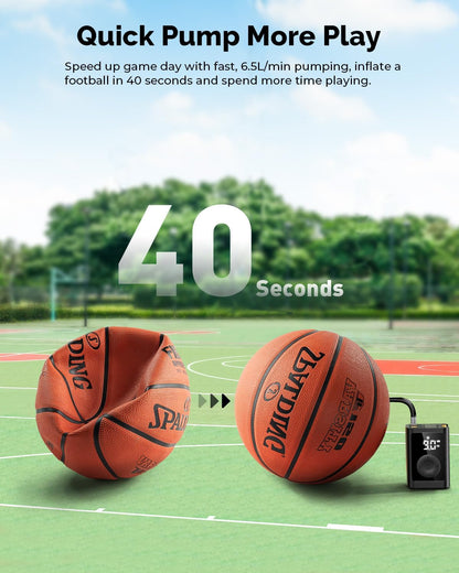 ETENWOLF Bomba de bola P300 Plus, bomba de baloncesto eléctrica par...