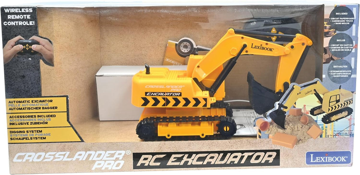 LEXiBOOK, Excavadora RC Crosslander, RCP30 | Pala automática, alfom...