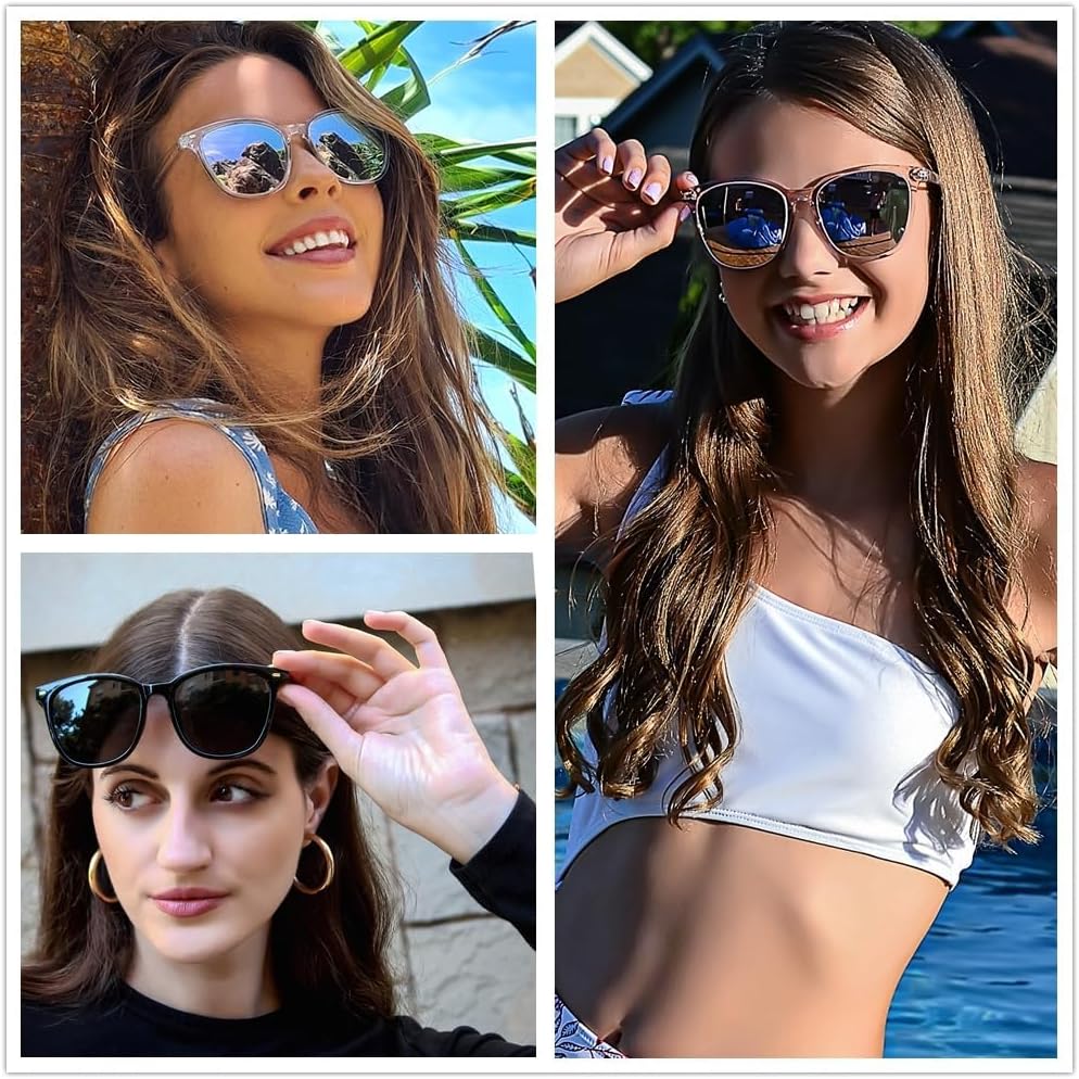 FIMILU 2 paquetes de gafas de sol para mujer, lentes polarizadas co...