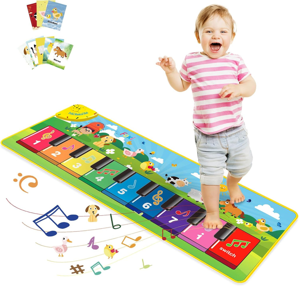 FOKI Juego de juguetes musicales para niños pequeños, piano de piso...