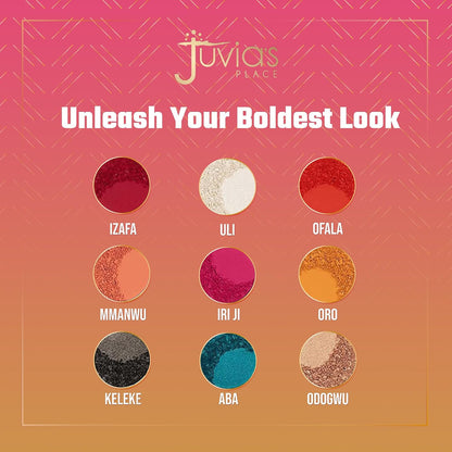 Juvia's Place Palette The Festival, coral atrevido, rojo, neutr...