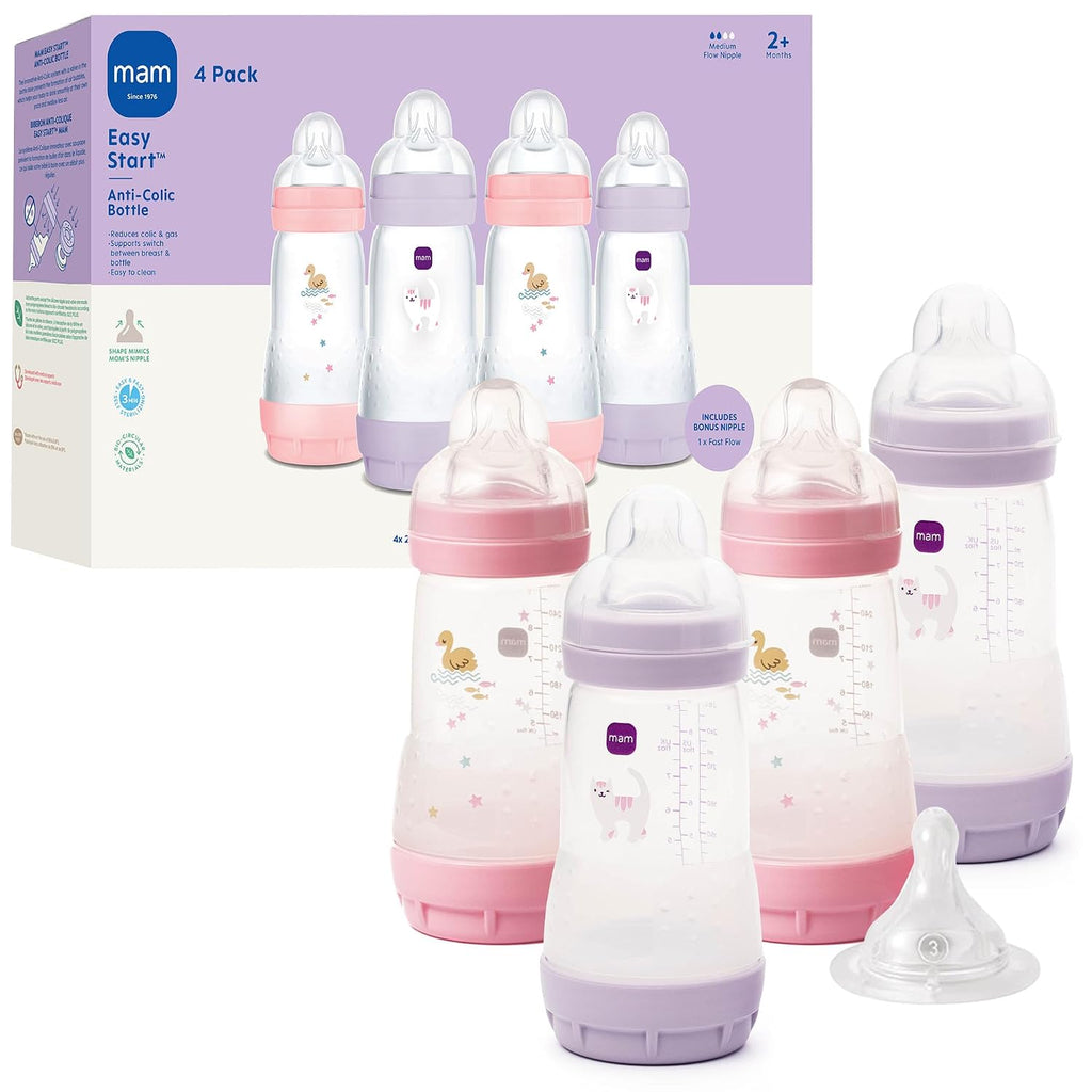 MAM Biberones con ventilación Easy Start Anti-Colic+ de 9 oz, 2+ me...