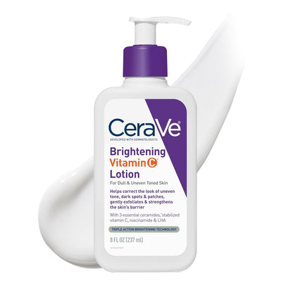 CeraVe Loción corporal iluminadora de vitamina C, cuidado de la pie...