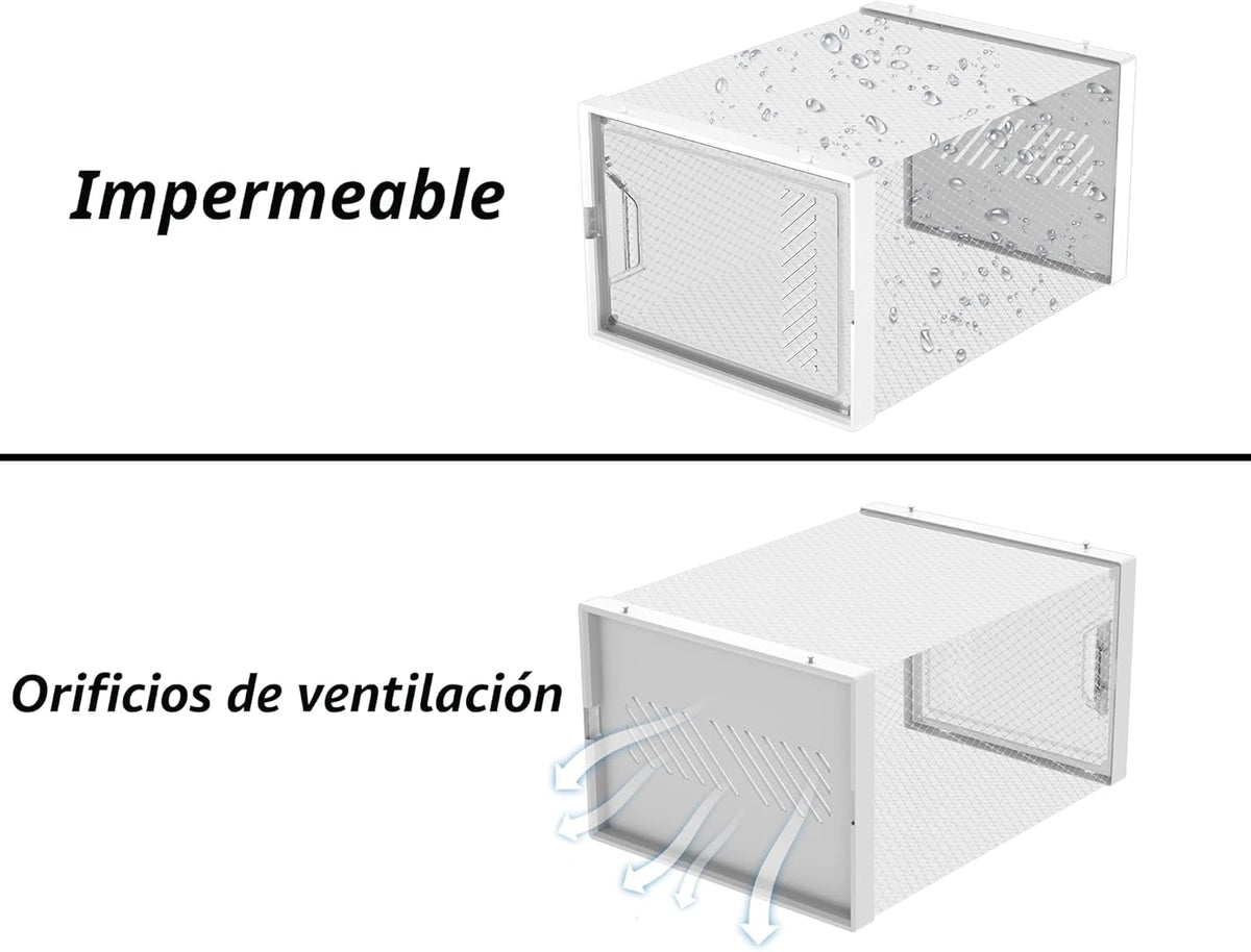 SIMPDIY Cajas de almacenamiento de zapatos transparentes XL, organi...