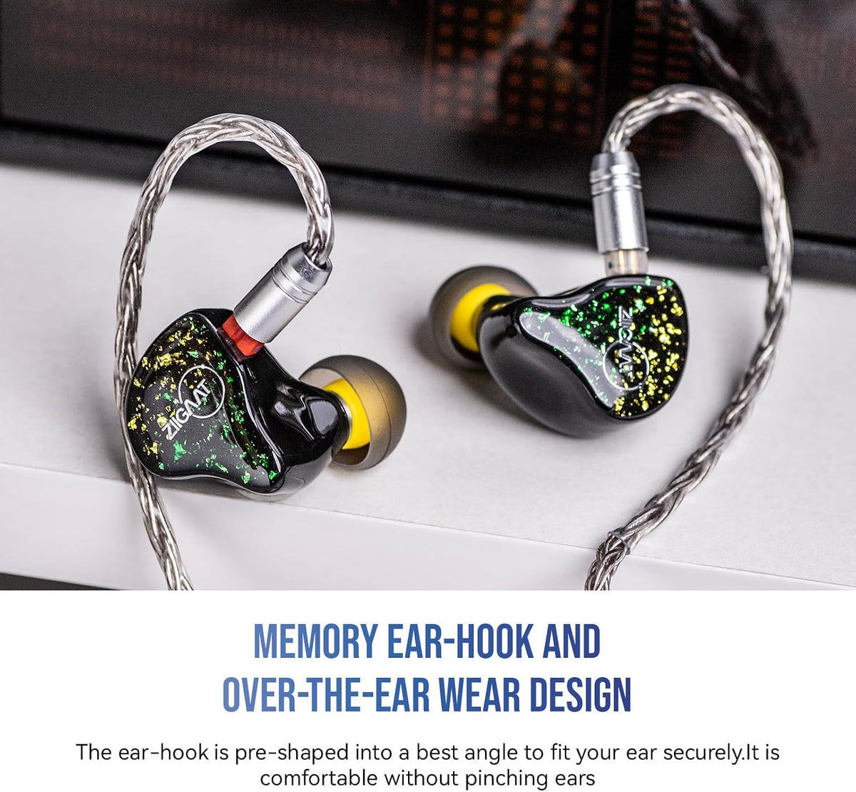 Linsoul SIMGOT EG280 - Monitor de oído, 1DD+1 planar HiFi IEM, auri...