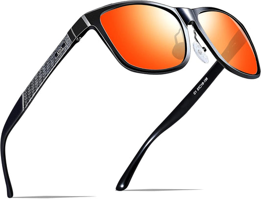 ATTCL Gafas de sol polarizadas para hombre Al-Mg Metal ultraligeras...
