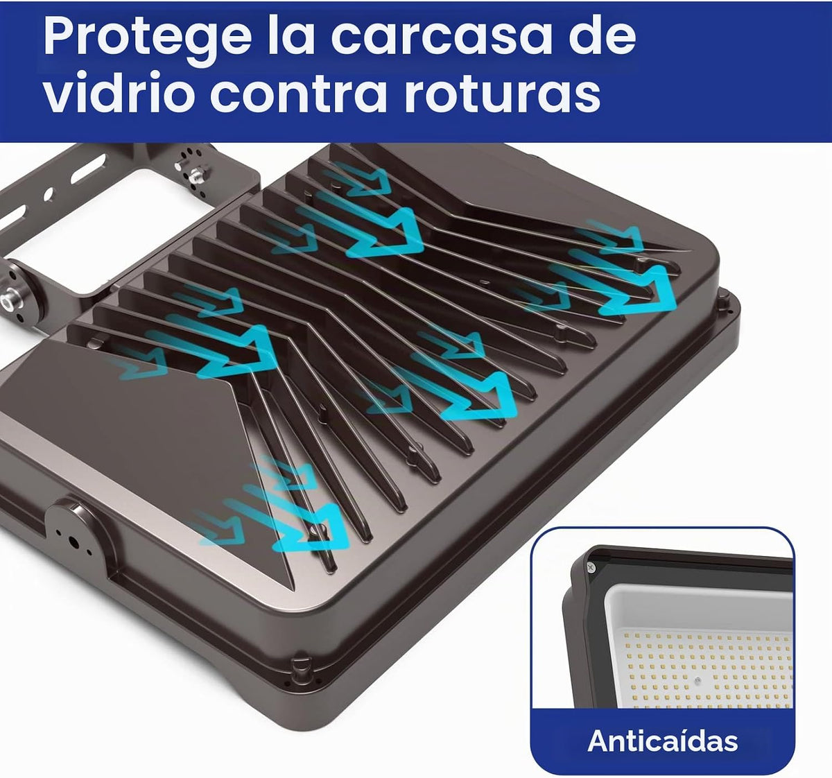 HYPERLITE Luz de inundación LED de 150 W, 2 unidades, 18000 lm, 500...