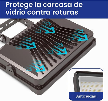 HYPERLITE Luz de inundación LED de 150 W, 2 unidades, 18000 lm, 500...