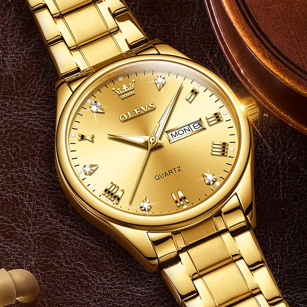 OLEVS Relojes para hombre Relojes de cronógrafo de fácil lectura lu...