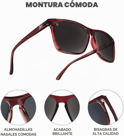 Knockaround Gafas de sol polarizadas cuadradas para hombres y mujer...