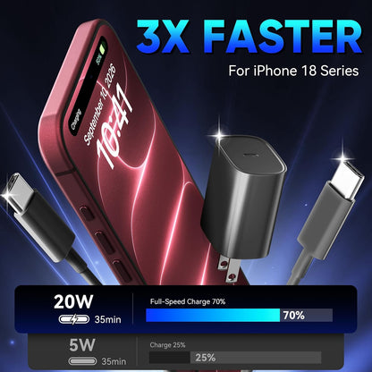 Teléfono 18 17 16 Pro Max Cargador Carga Rápida, 20W Teléfono Duo U...