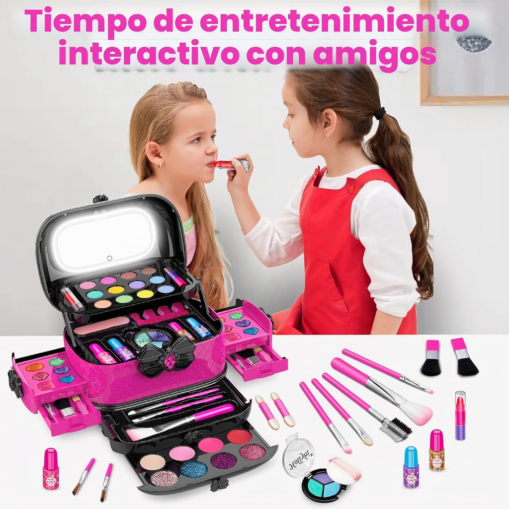 58 piezas Kit de maquillaje para niños para niña - Juego de cosméti...